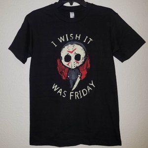 New "Chibi Jason – I Wish It Was Friday" Unisex Silkscreen T-Shirt Small–3XL